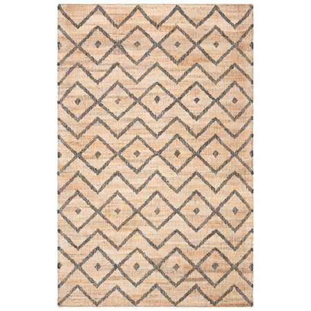 Safavieh Kilim Hand Loomed Large Rectangle Area RugNatural & Charcoal 9 x 12 ft. KLM750A-9